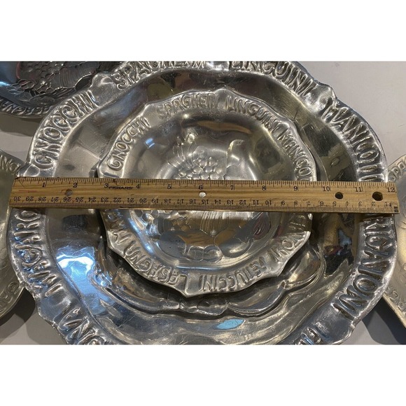 Holland Boone Pewter Aluminum 6 Medium Size pcs 1 Large pc - Picture 6 of 11